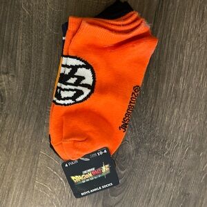 Dragon Ball Z Orange and Black Kids Socks